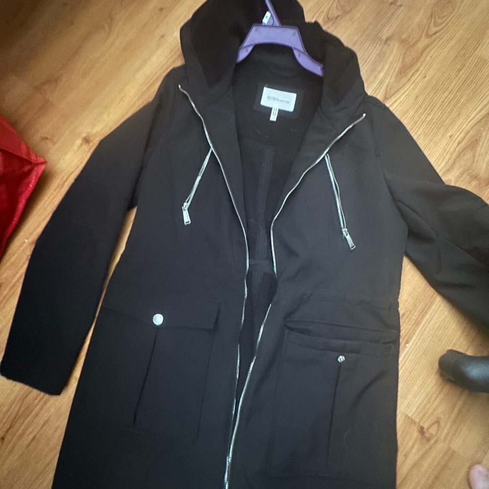 Black Hooded Women's Jacket BCBG